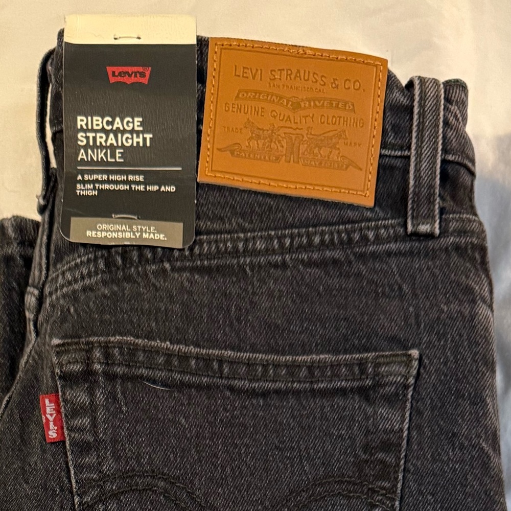 Levi's Dark Gray Straight Jeans